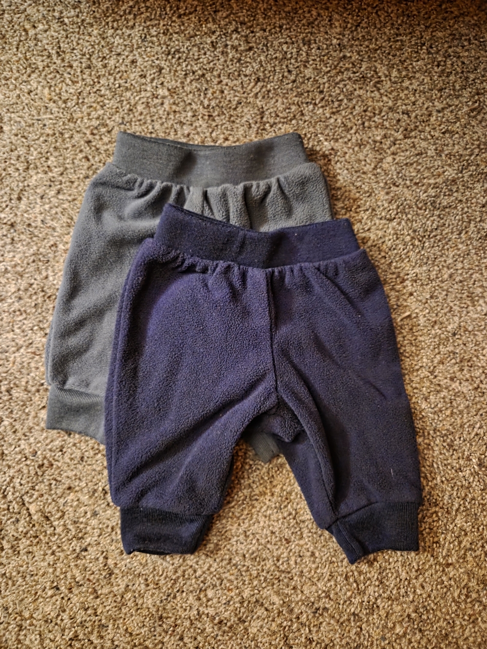 Carter's Fleece Jogger Pants in Navy and Gray